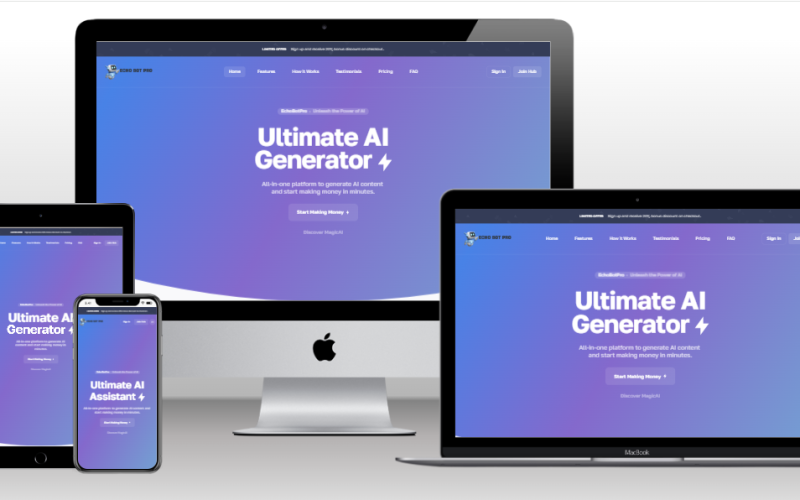 EchoBotPro | Ultimate AI  Generator Chatbot Assistant